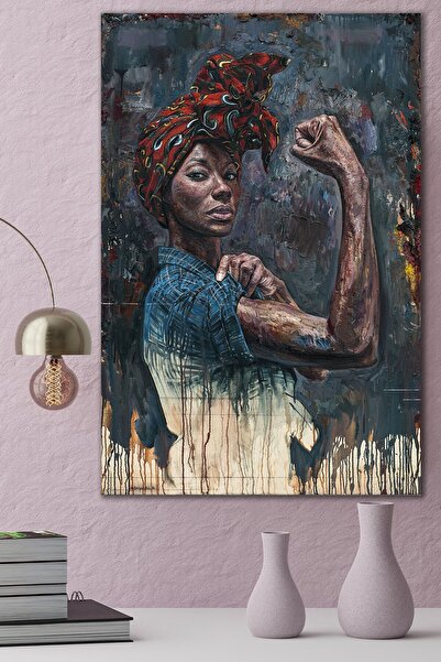 Limitless Design Strong Woman Hd Print Canvas Painting