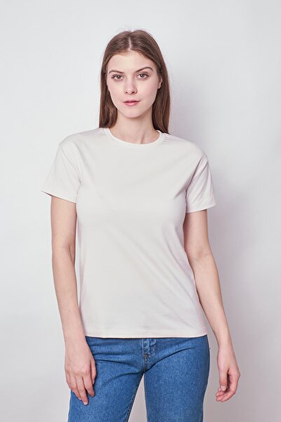 Jument Champagne Women's T-shirt Blouse - Null Collar, Non-Wrinkle Span, Stylish Short Sleeve, Lycra