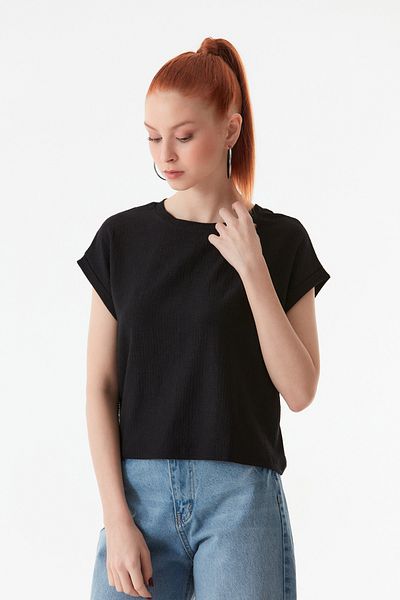 Fulla Moda Tricou Bürümcük Fabric Crew Deck