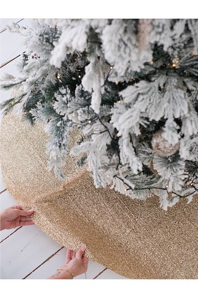 Partifabrik Πρωτοχρονιάτικο Glitter Gold Sparkly Shiny Μεγάλο Μέγεθος 100 cm Δεντρολόγιο