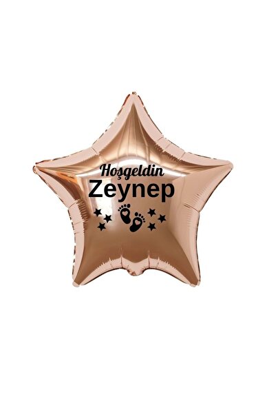 Organizasyon Pazarı 18 inç Rose Gold Renk Yeni Doğan Kişiye Özel Hoşgeldin Be...