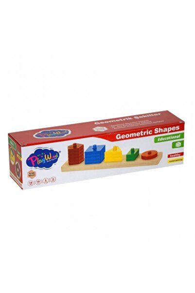 Play Wood Playwood Ahşap Geometrik Şekil Sıralama Oyunu (305)