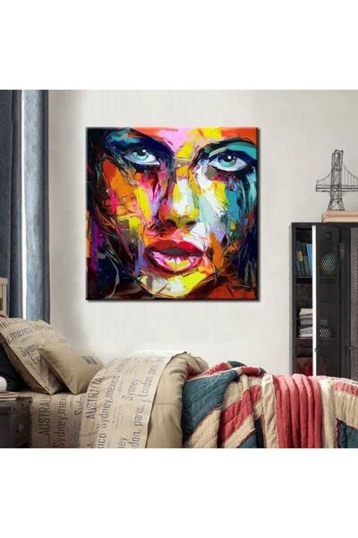 Genel Markalar Colourfull Women Dekoratif HD Dijital Baskı Kare Kanvas Tablo ...