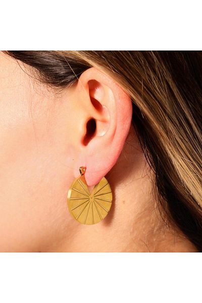 FOURSOLOS Steel Women's Earrings, Sunshine, Gold Color, No:53