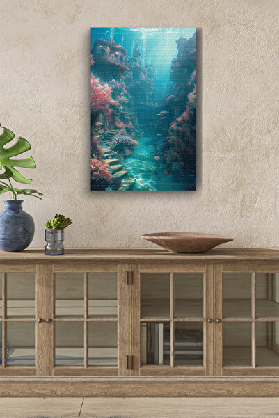 Limitless Design Εκτύπωση HD σε καμβά "Underwater City" Ψηφιακή εκτύπωση HD Κ...