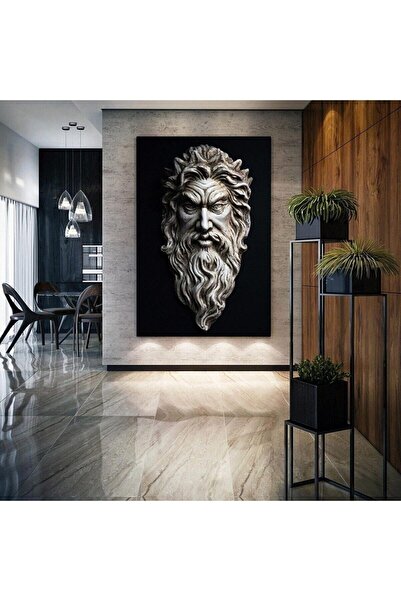 gurbaart Zeus Şimşek Tanrısı Heykel Modern Sanat Yunan Mitolojisi Mermer Bask...