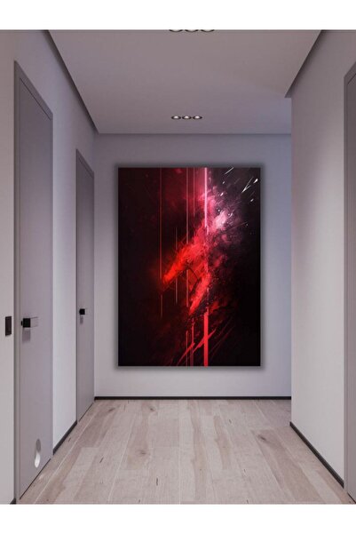 Limitless Design Imprimare digitală decorativă în roșu, abstractă, pentru suf...