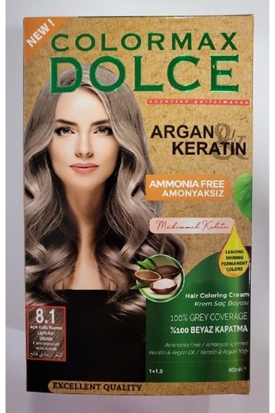 COLORMAX DOLCE Colormax Amonyaksız Saç Boyası 8.1-açık Küllü Kumral