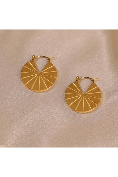 FOURSOLOS Steel Women's Earrings, Sunshine, Gold Color, No:53