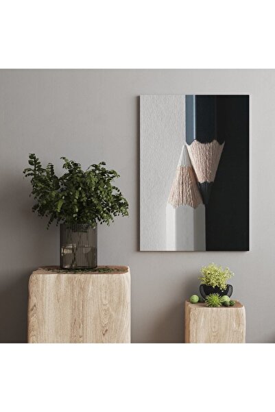 Limitless Design Tablou pe pânză cu imprimare HD, tematică creion alb-negru 92
