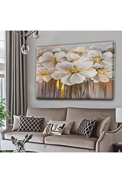 GülsenArt DEKORATİF TABLONUZ Dekoratif Modern Şık Çiçek HD Dijital Baskı Yata...