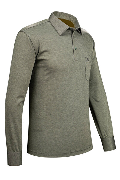 Çizgi Triko Çizgi Knitwear Ανδρικό πουκάμισο με γιακά μανίκι μανσέτα με τσέπες