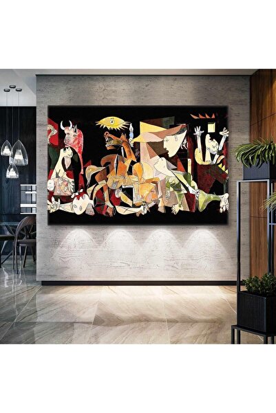 Limitless Design Guernica Tablosu Pablo Picasso Ünlü Ressam Yatay HD Baskı Kanvas Tablo