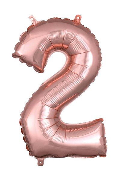 Organizasyon Pazarı 34 inch 2 Rose Gold Color Number Foil Balloon