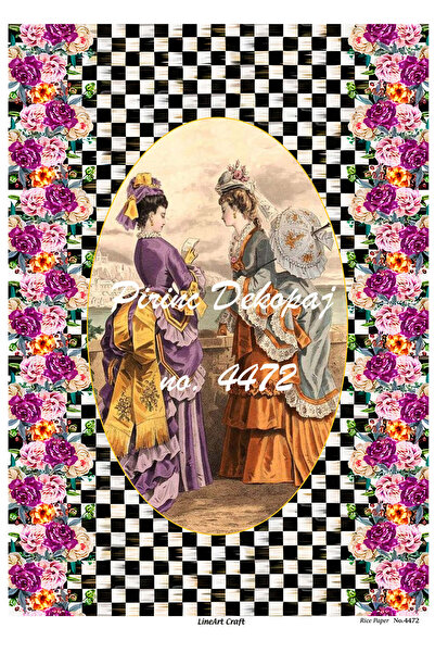 LİNEART Lineart Brass Decopage Paper 29X42 No:L4472