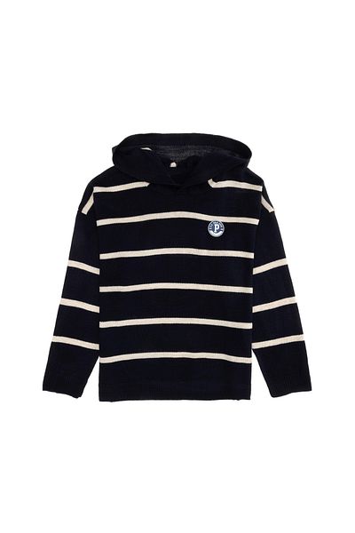 U.S. Polo Assn. Тъмносин суичър с кръгло деколте за момче