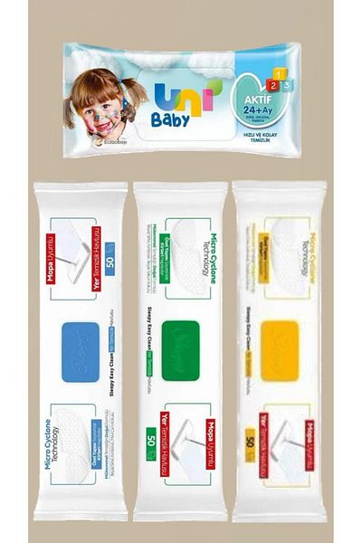 Sleepy Easy Clean White Soap Floor Mop - 3X50 (150 Sheets) with Soap Additive