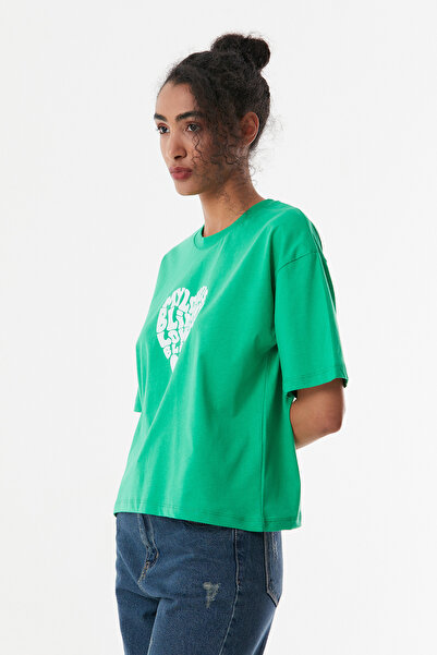 Fulla Moda T-shirt z nadrukiem i okrągłym dekoltem