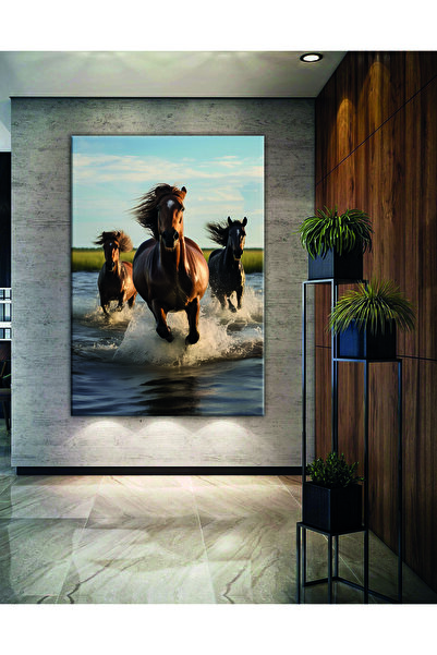 Limitless Design Cal în galop, cai, calitate HD, tablou decorativ pe pânză cu...