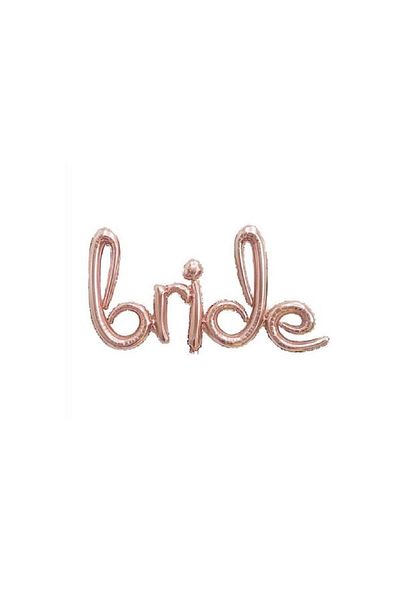 Organizasyon Pazarı Bride Signature Foil Balloon Rose Gold