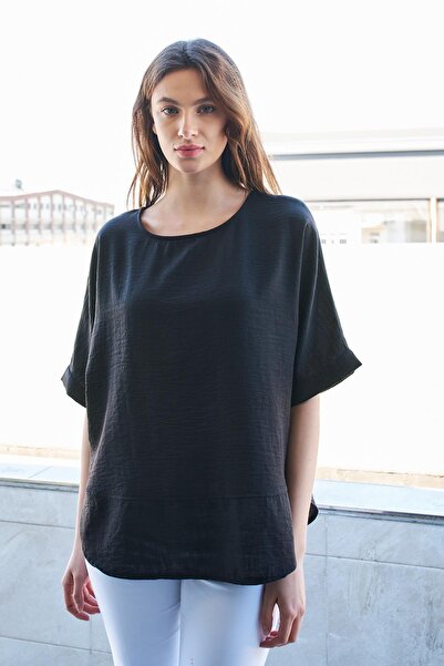 Jument Льняна блуза з коміром-човником, низькими плечима, короткими рукавами ...