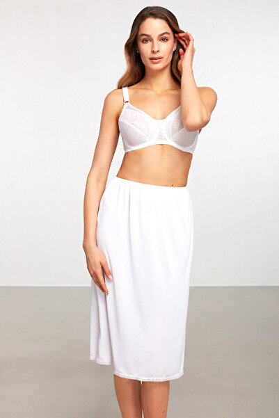 Kom Beyaz Etek Altı Ten Kadın Jüpon Jp0056101ten