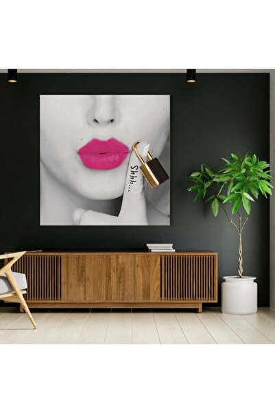 KanvasSepeti Buze roz decorative, pictură în ulei digitală HD, texturată, de ...