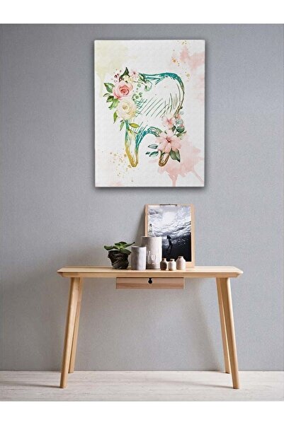 Limitless Design Dinți colorați cu flori, dentiție, stomatolog, ortodont, pic...