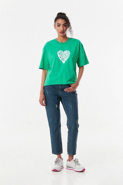 Fulla Moda Neformální tričko s potiskem Crew Neck