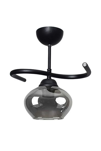 Modavize Fuji Living Room Black Smoked Single Chandelier - Kitchen Bedroom Hall