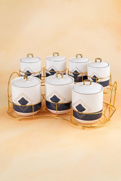 ACAR Master Magic 8 Piece Porcelain Spice Set with Stand