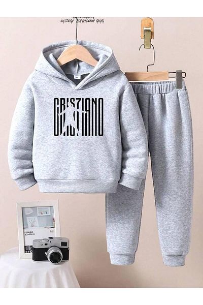BENROMA Set de trening pentru copii unisex - Imprimat pentru jucători de fotbal, mucegai supradimensionat