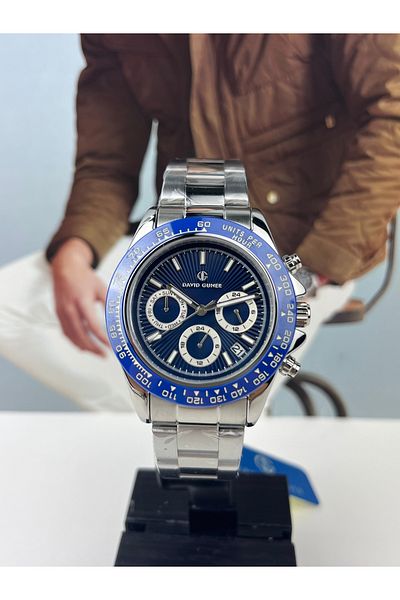 DAVID GUNER Blue Sports Men's Wristwatch Waterproof