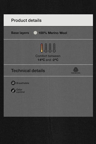 Oysho Performance base layers 100% merino wool leggings
