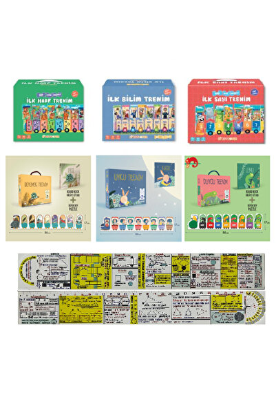 Sincap Kitap Trenli Yapbozlar 6'lı Set / Harf-Bilim+Sayı+Büyümek+Uyku+Duygu +...