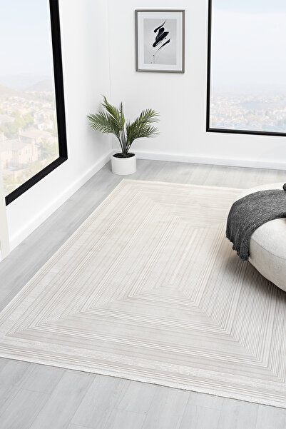 Prestige Halı Dora Krem Halı Salon Oturma Odası Çocuk Odası Yatak Odası Halıs...