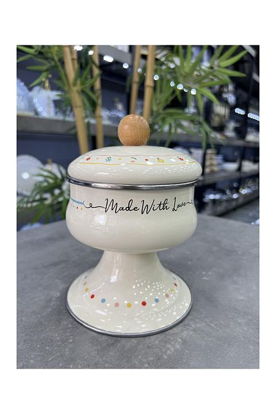 Doğudeko Made with Love Series Luxury Enamel Footed Candy Bowl