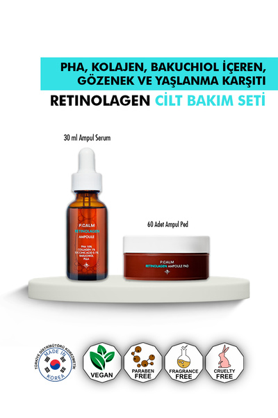 P Calm PHA, Kolajen, Bakuchiol İçeren Gözenek ve Yaşlanma Karşıtı Retinolagen...