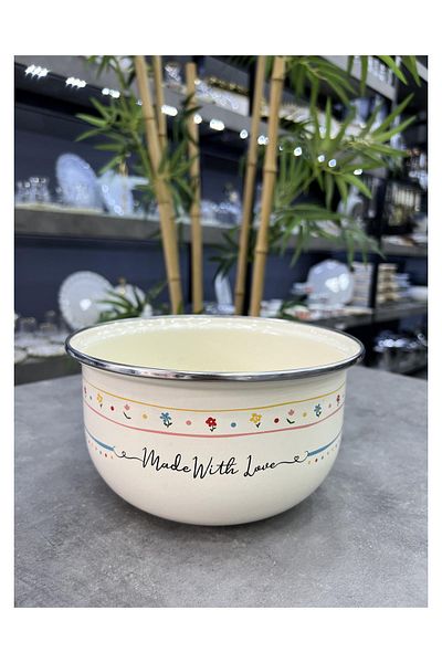 Doğudeko Made with Love Series Luxury Enamel 20 cm Mixing Bowl