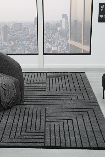 Prestige Halı Eko Antrasit Salon Oturma Odasi Çocuk Odasi Yatak Odasi Halisi EKO347