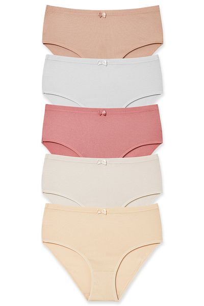 HNX Pachet de 5 camisole cu talie înaltă Chiloți pentru femei de mărime mare