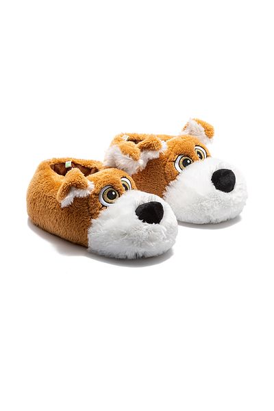 Twigy Lulu Women - Waiter Size Brown Animal Slippers 36/41