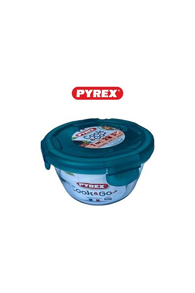 Pyrex Cook&Go 0.7L Round Storage Dish with Airtight Lid - Versatile Freezer-to-Oven Solution