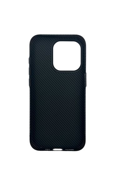 Nettech Apple iPhone 15 Pro Compatible Nt-N017 Carbon Back Protection Case - Black