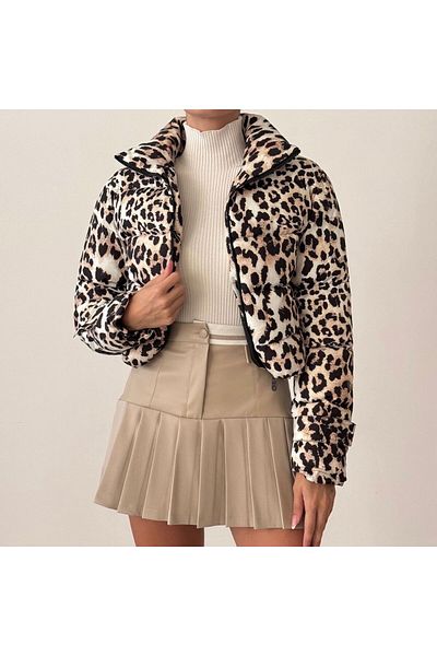 Oyer Moda Leopard Print Coat