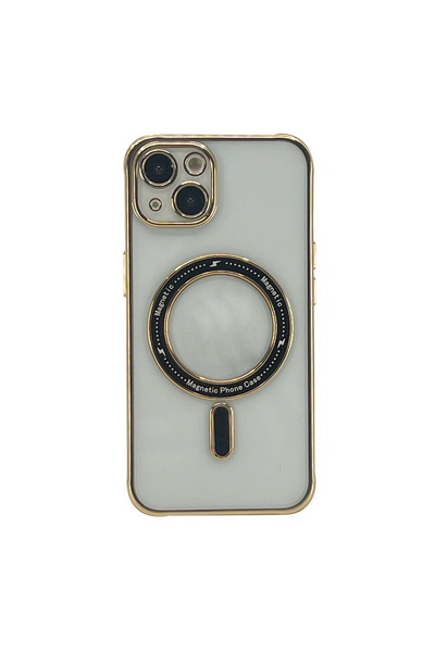 Nettech İphone 15 Uyumlu Mat Renkli Magsafe Arka Koruma Kılıf - Gold