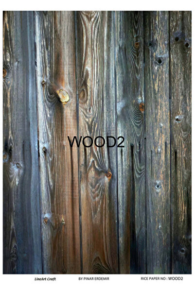 LİNEART Brass Patterned Lineart Paper - 29X42, No:Wood02