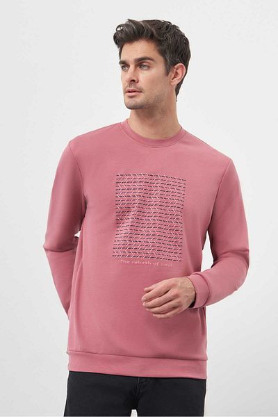 Morven Ανδρικό φούτερ με λαιμόκοψη Rose Trend