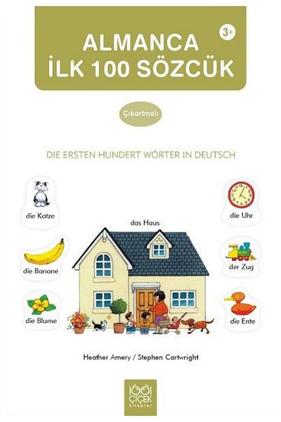 Karma Kitaplar German First Hundred Words Sticker Book 1001 Flower Books Book