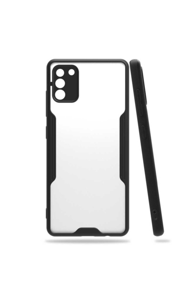 Nettech Samsung Galaxy A02s Uyumlu Platin Seri Arka Koruma Kılıf - Siyah